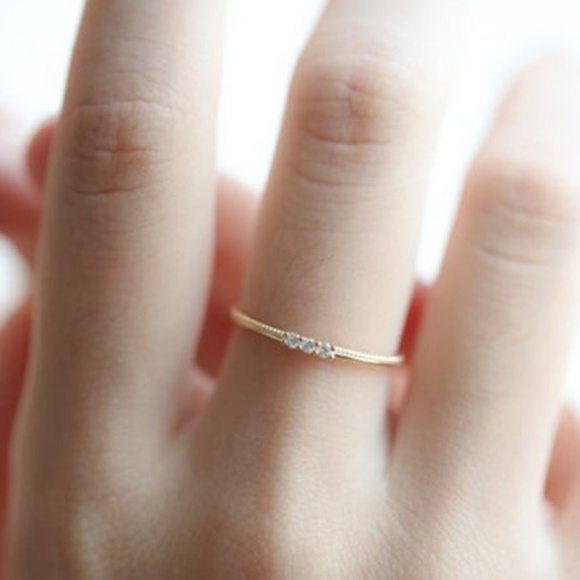 CZ Stacking Ring, Thin CZ Ring, - Picture 4 of 8